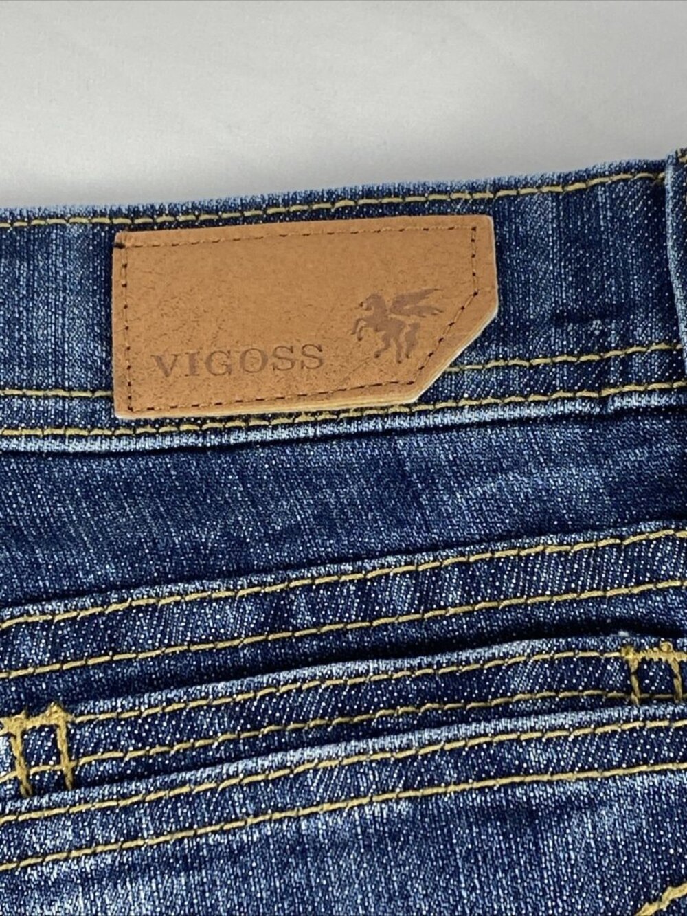 Vigoss Bermuda 7 Pocket Stretch Denim Jean Shorts Lowrise Jrs / Womens Size 9 - Picture 8 of 8